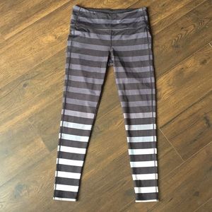 Athleta Chataranga bold stripe ombré leggings